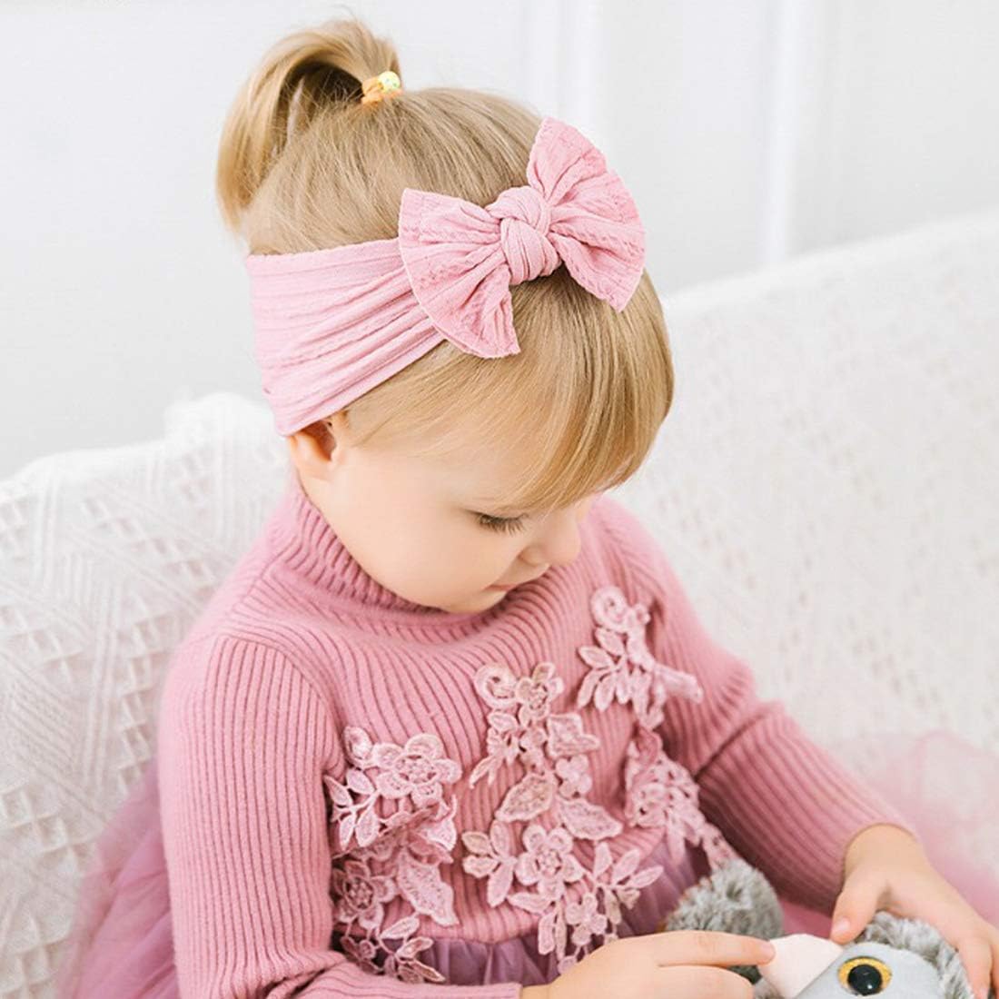 Joyfeel's Store Baby Headbands Turban Knotted Girls Hairband Super Soft and Stretchy Hair Wrap for Newborn Toddle Childrens (Pack of 8 #19) - Image 5