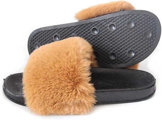 fluffy flip flops