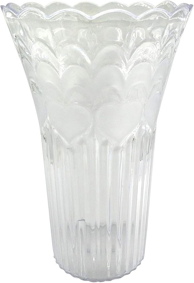 Daycount Table Top Centerpieces Plastic Vase, Clear Simple