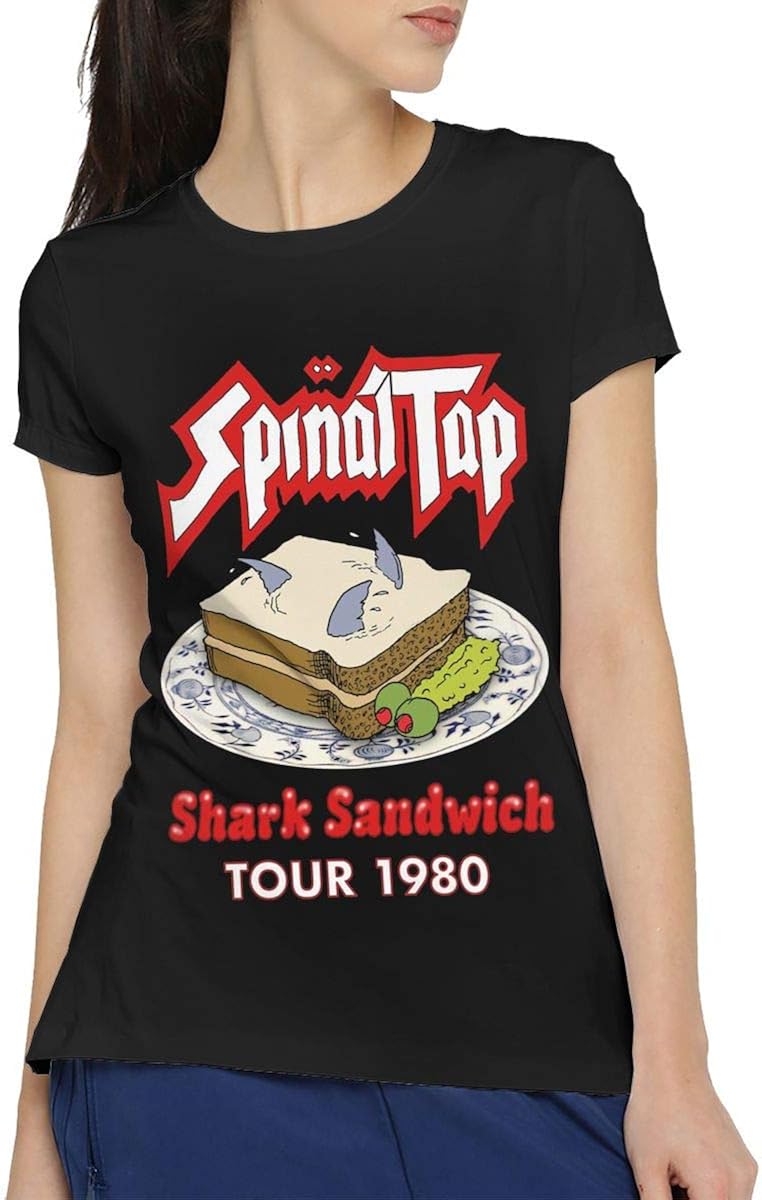 Newfood Ss Spinal Tap - Shark Sandwich Tour 1980 Women's Short Sleeve T-Shirt Black