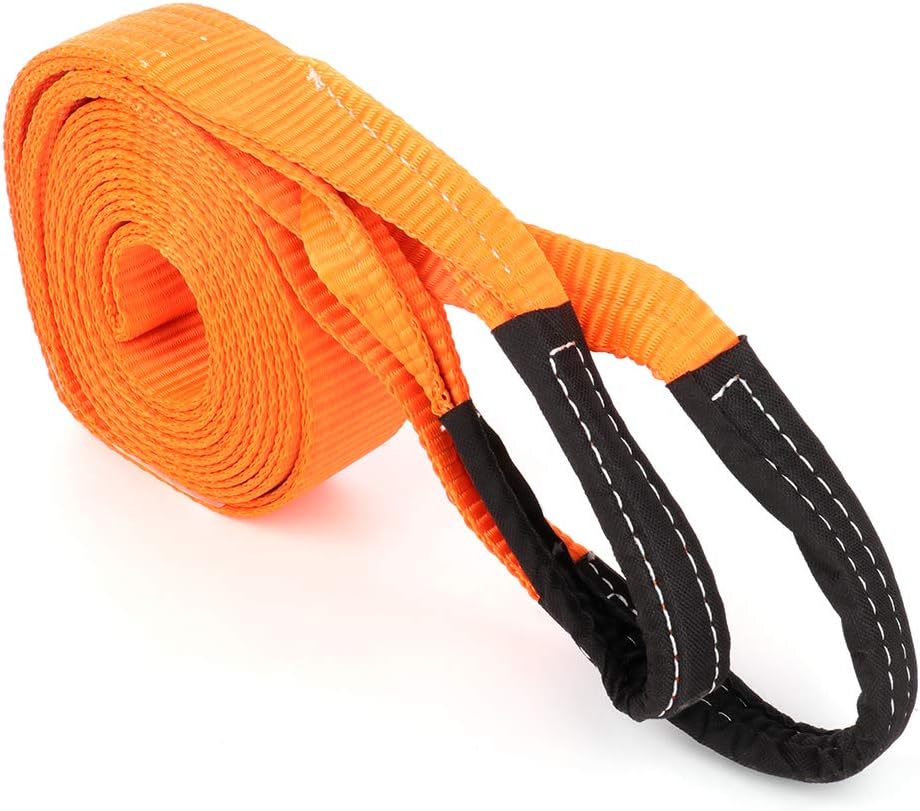 Orange 2 in x 20 ft TUPARTS 1pcs Tow Straps Tie Downs Winch Straps