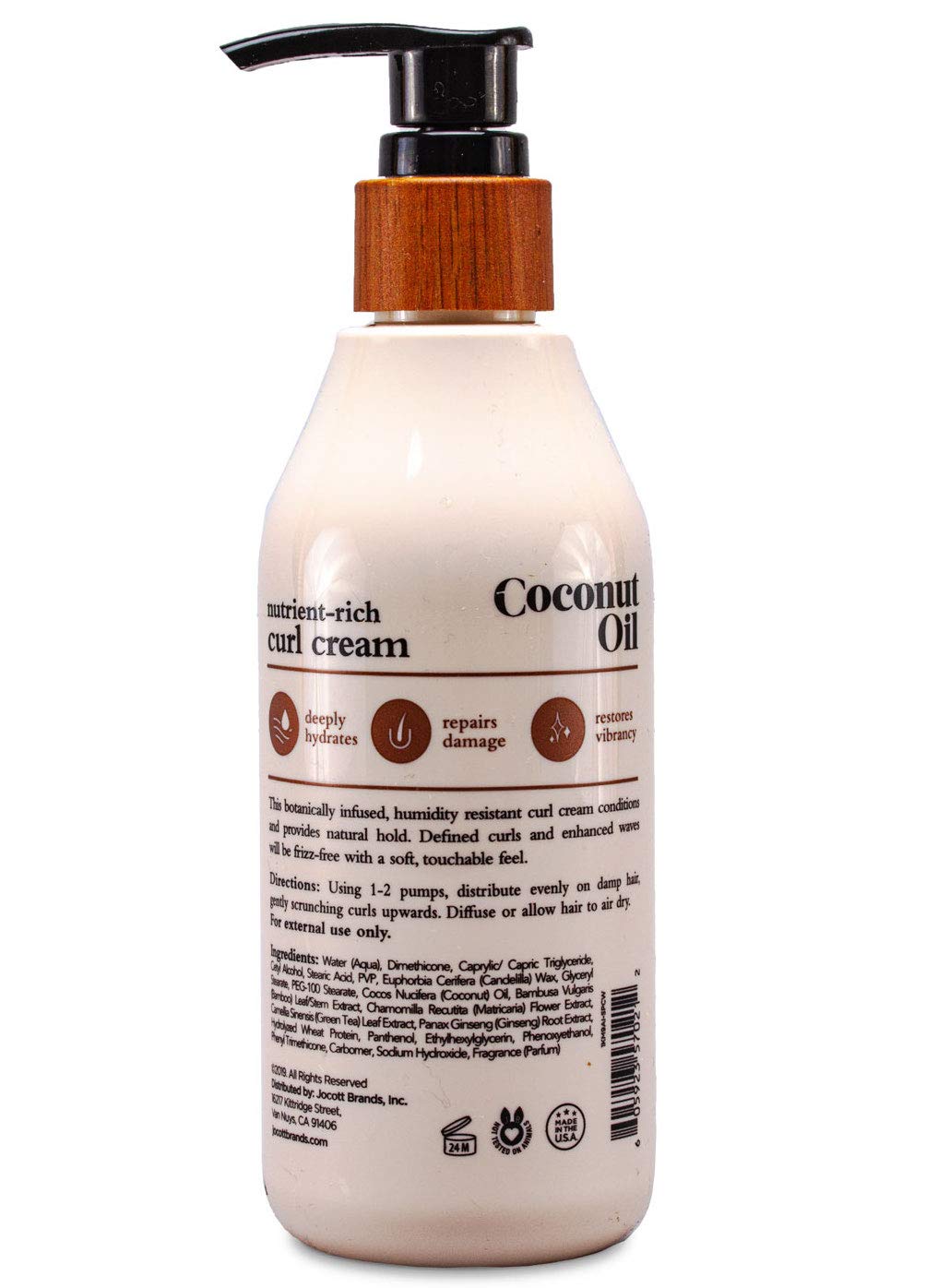Oliology Coconut Oil Curl Cream - Defines and Enhances Curls | Conditions and Reduces Frizz | Paraben Free (8.5 fl oz) : Beauty