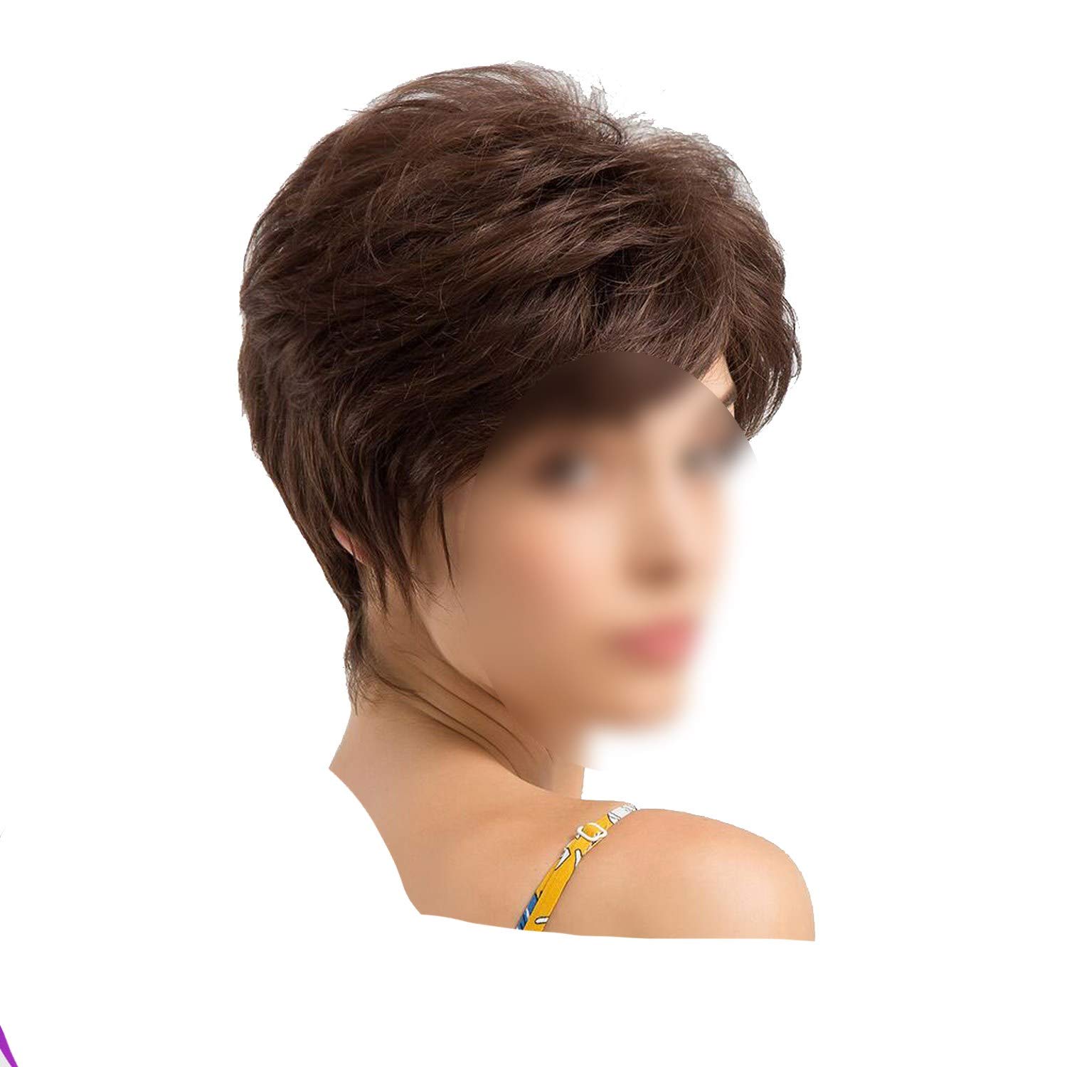 Amazon Com Synthetic Pixie Cut Women Wigs With Natural Bangs
