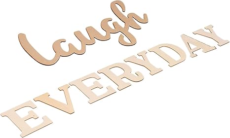 Amazon Com Laugh Everyday Wood Letters Cutout Wood
