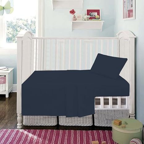 navy cot bed sheet