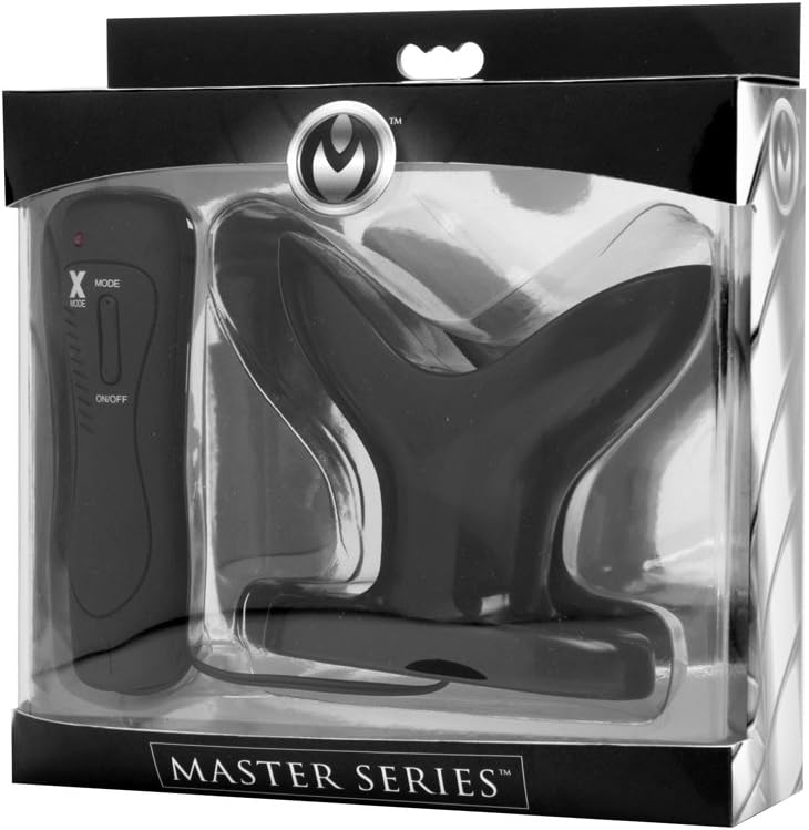 Master Series Black 10-Mode Vibrating Anal Anchor Security Plug - Image 3