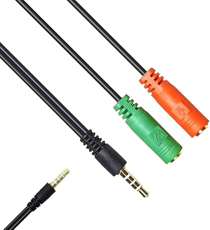 Amazon Ane オーディオ変換ケーブル 4極ステレオ端子をマイクとヘッドホン信号を２つの端子に分岐 メス側分岐 4極オス X1 3極メス X2 ステレオミニプラグ 3 5mm Ctia規格 4極プラグ マイク ヘッドホンジャック Iphone Android対応 Pc タブレット スマホ