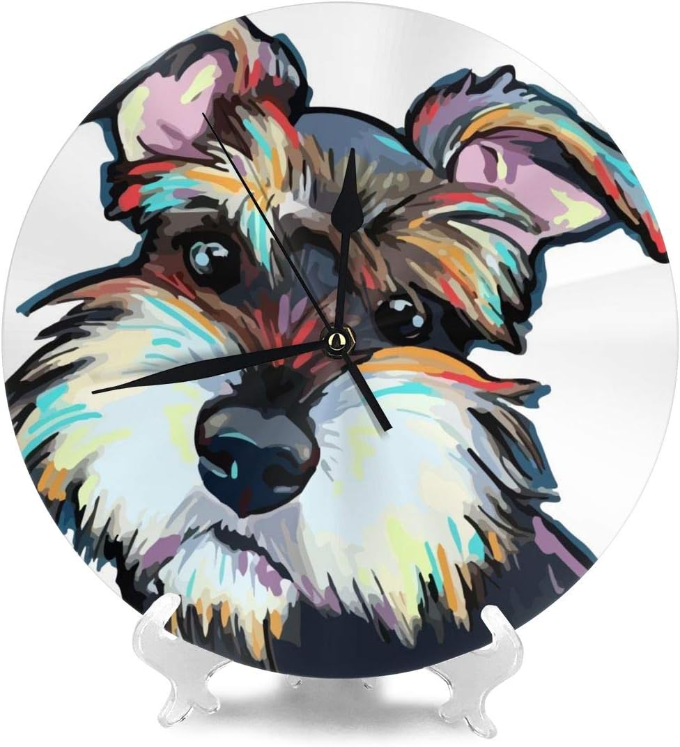 Amazon 壁掛け時計 置き時計 ミニチュアシュナウザー 可愛い クロック おしゃれ 連続秒針 静音 電波時計 部屋装飾 プレゼント 創意的 置き時計 掛け時計 オンライン通販