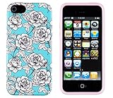 iPhone 5 / 5S Case, DandyCase PERFECT PATTERN *No Chip/No Peel* Flexible Slim Case Cover for Apple iPhone 5 / 5S - LIFETIME WARRANTY [Vintage Aqua Floral]