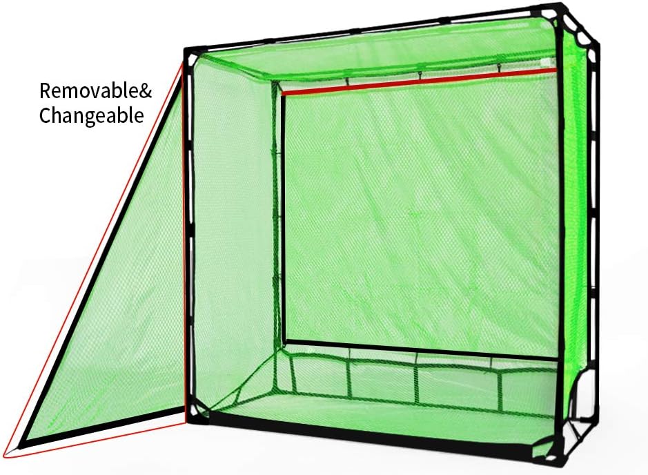 Galileo Golf Net Hitting Cage Practice Driving Net Indoor&Outdoor High Impact Double Back Stop with Target Training Aids Automatic Ball Return Net for Backyard