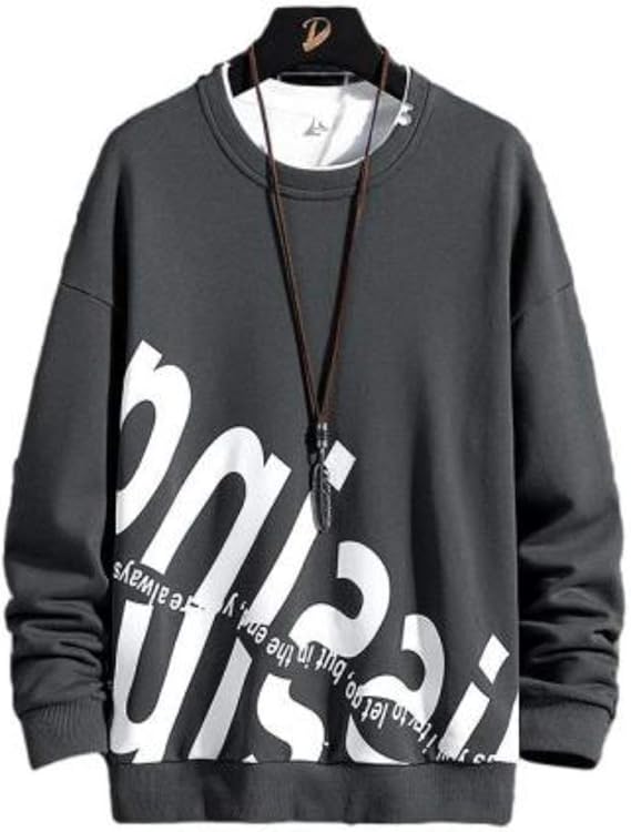 Amazon トレーナー スウェット メンズ オーバーサイズ ゆったり クルーネック プリント ストリート トレーナー パーカー 通販