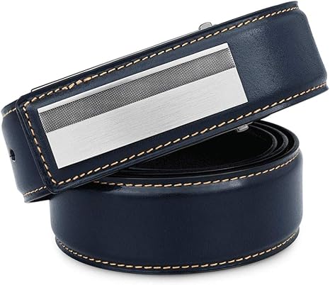 Amazon Co Jp Wangyi メンズベルト メンズベルトレザースムースバックルウエストレイヤーレザーベルト 色 濃紺 サイズ さいず 1cm ホーム キッチン