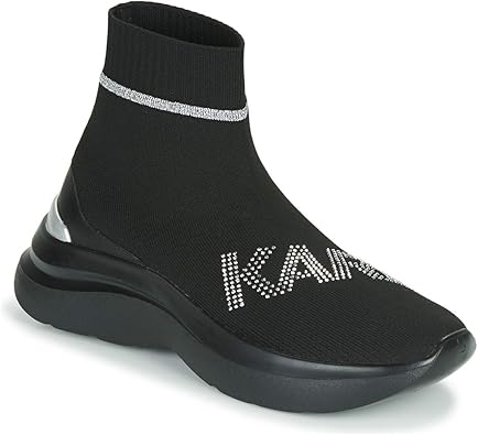 black pull on trainers