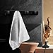 Coat Hook Rack Wall Mounted Hook Rail Robe Hanger Stainless Steel with 4 Heavy Duty Hooks Bathroom Kitchen Towel Holder, Rubber Matte Black MARMOLUX ACC