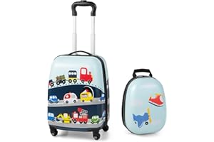 HONEY JOY 2 Pcs Kids Carry On Luggage