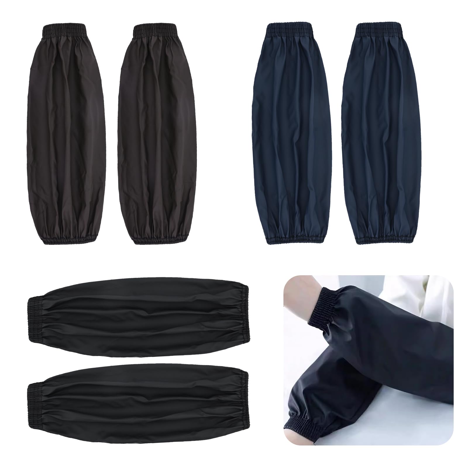 Bekecidi 3 Pairs Oversleeves, Waterproof Oilproof Arm Sleeves Topiary Garden Oversleeves Waterproof Kitchen Arm Cover Sleeves for Kitchen Cooking Dish Washing Gardening