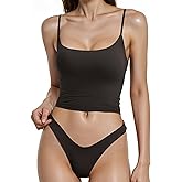 Women’s Spaghetti Strap Tank Top – Stretch Camisole Cami Shirt Slim Fit Sleeveless Basic Lightweight Summer Top