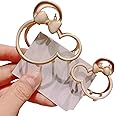 Large Metal Hair Claw Clips (2-Pack), Mouse Lady Thick Hair Barrette, Hollow Non-slip Hair Catch Jaw Clamp for Women Girls