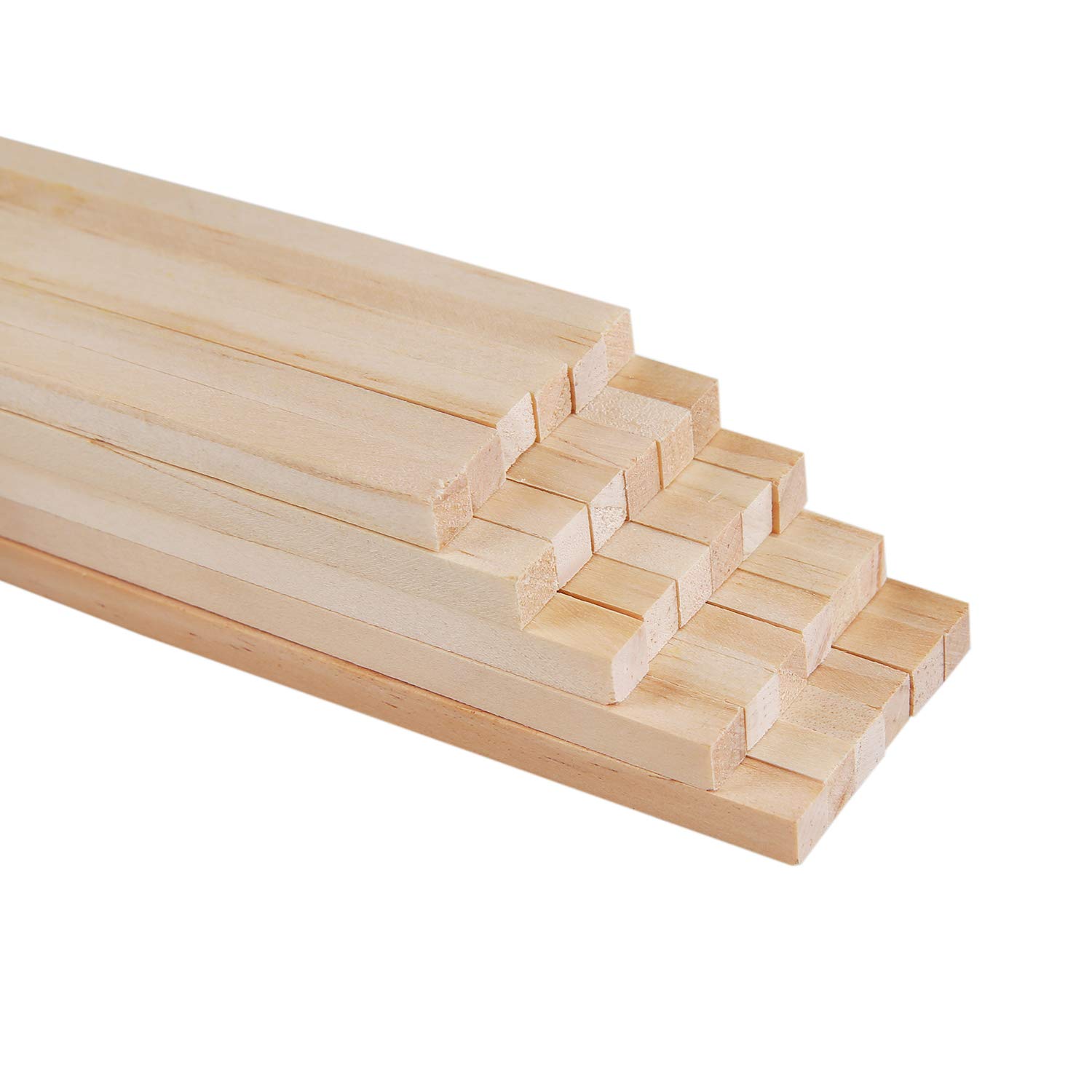 30 PCS 1/4 ×12 inch Wooden Square Dowel Rod, Small Hardwood Unfinished Wood Squrae Sticks for Crafts DIY Projects (30 Count)