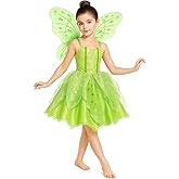 CQDY Princess Costume for Girls Fancy Fairy Halloween Party Dress Up Toddler Baby Tale Role Play Green Dress