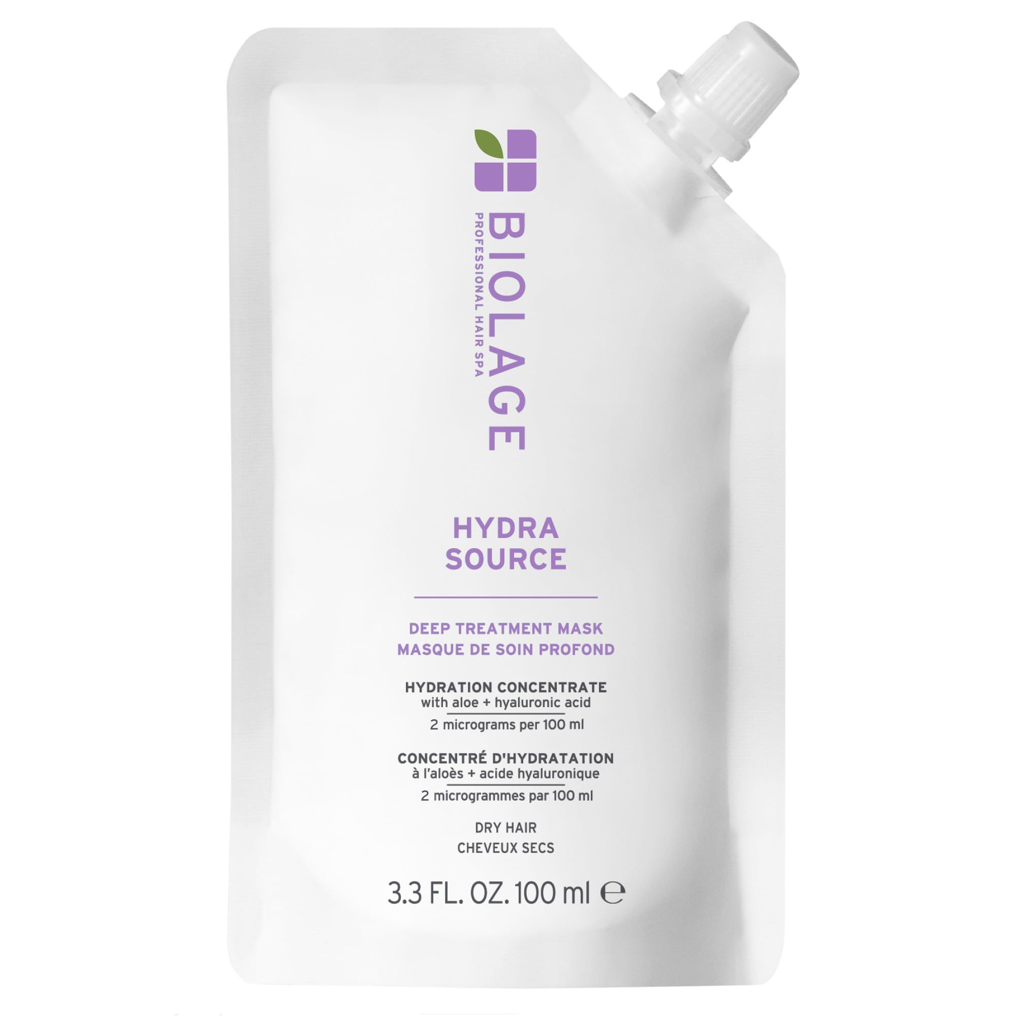 Biolage Hydra Source Deep Treatment Mask, Pack Hydrating Mask for Dry Hair, 100ml