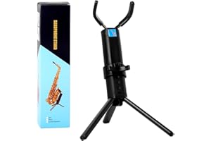 MinnowXY Adjusted Tenors Saxophone Stand Foldable Tripod Holder Saxophone Display Base for Saxophone Wind Instrument Accessory Plastic Metal