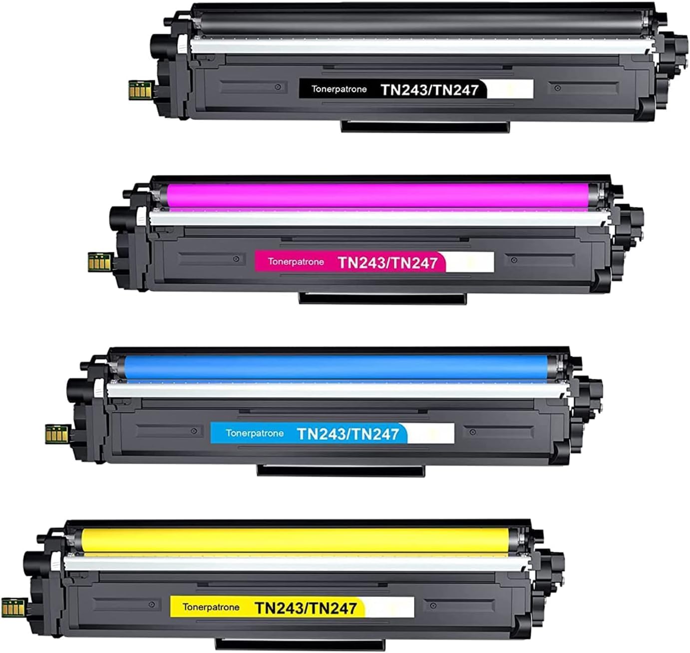 Tinnee TN-247cmyk TN-243cmyk Toner Value Pack Replacement for Brother TN243cmyk Toner Cartridges for Brother HL-L3210CW DCP-L3550CDW HL-L3270CW HL-L3230CDW MFC-L3750CDW MFC-L3710CW DCP-L3510CDW