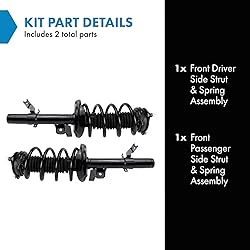 TRQ Front Strut & Coil Spring Assembly Set Driver