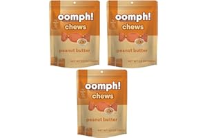 Oomph! Sweets Peanut Butter - Keto Taffy Candy, Low Carb, Low Sugar, Vegan, Gluten Free Dessert Chews (3-Pack x 10 pc per 3.5oz bag)
