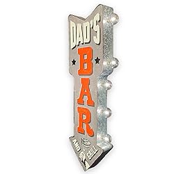 Dad's Bar Double-Sided Marquee Sign With Vintage