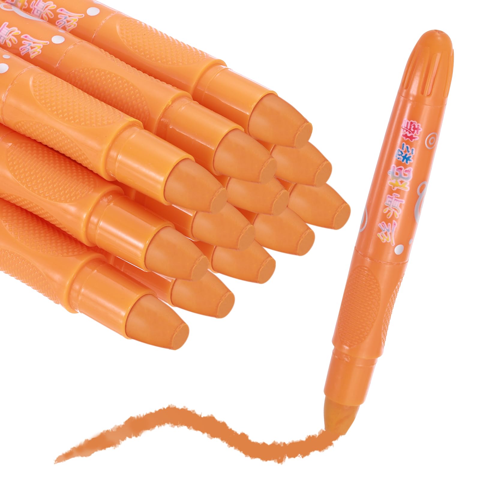 sourcing map Twist Crayons, Twist Crayons Gel Watercolor Set Washable Silky Smooth for Arts Drawing DIY Craft Project Coloring Supplies Gift(Light Orange, Pack of 12)