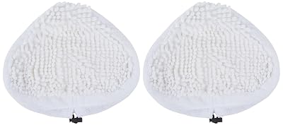 Dirt Devil Shaggy Steam Mop Replacement Pads, Pack of 2, White, For Sealed Hard Floors like Laminate, Tile, Hardwoods and More, Mopping Pad Replacement for Use with Dirt Devil Steam Mop
