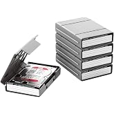 ORICO 3.5 Inch Hard Drive Case Protective Box with Anti-Static,Shockproof and Dustproof Function, Storage Case for HDD External Hard Drive Case,Gray,5 Pack-PHP35