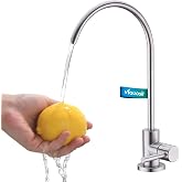 Water Filter Faucet, Non-Air Gap, 304 Stainless Steel, Brushed Nickel | 360&deg; swivel spout delivers smooth, splash-free flow. Includes 1/4 and 3/8 in quick connectors for most RO systems