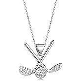 TALYKONG Golf Necklace for Women Golf Club and Ball Pendant Jewelry Gifts for Women