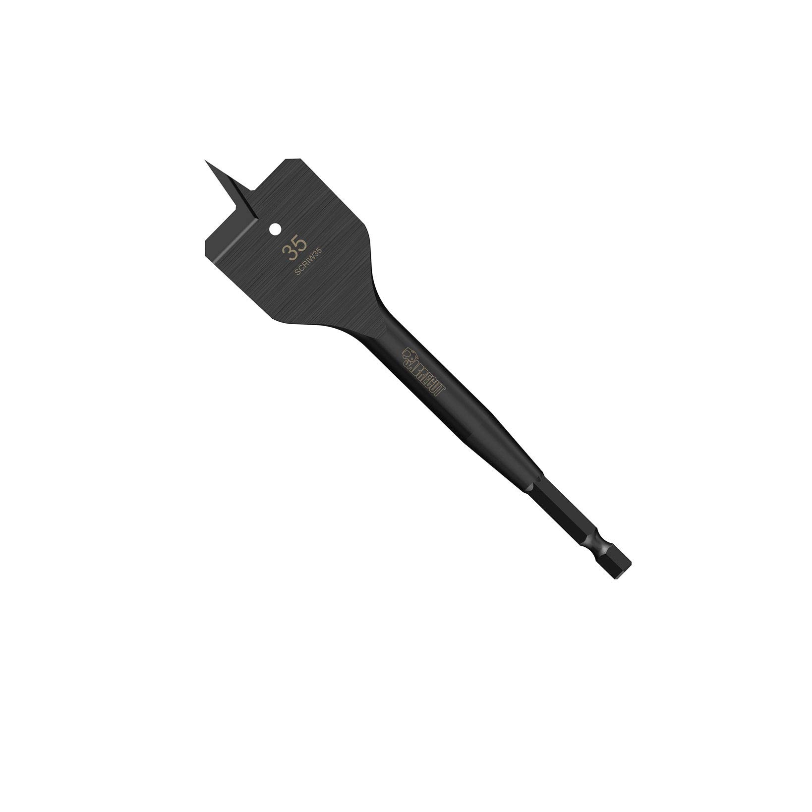 1 x SabreCut SCRIW35_1 35mm x 152mm Impact Rated Flat Wood Spade Bit for Softwood Hardwood Chipboard