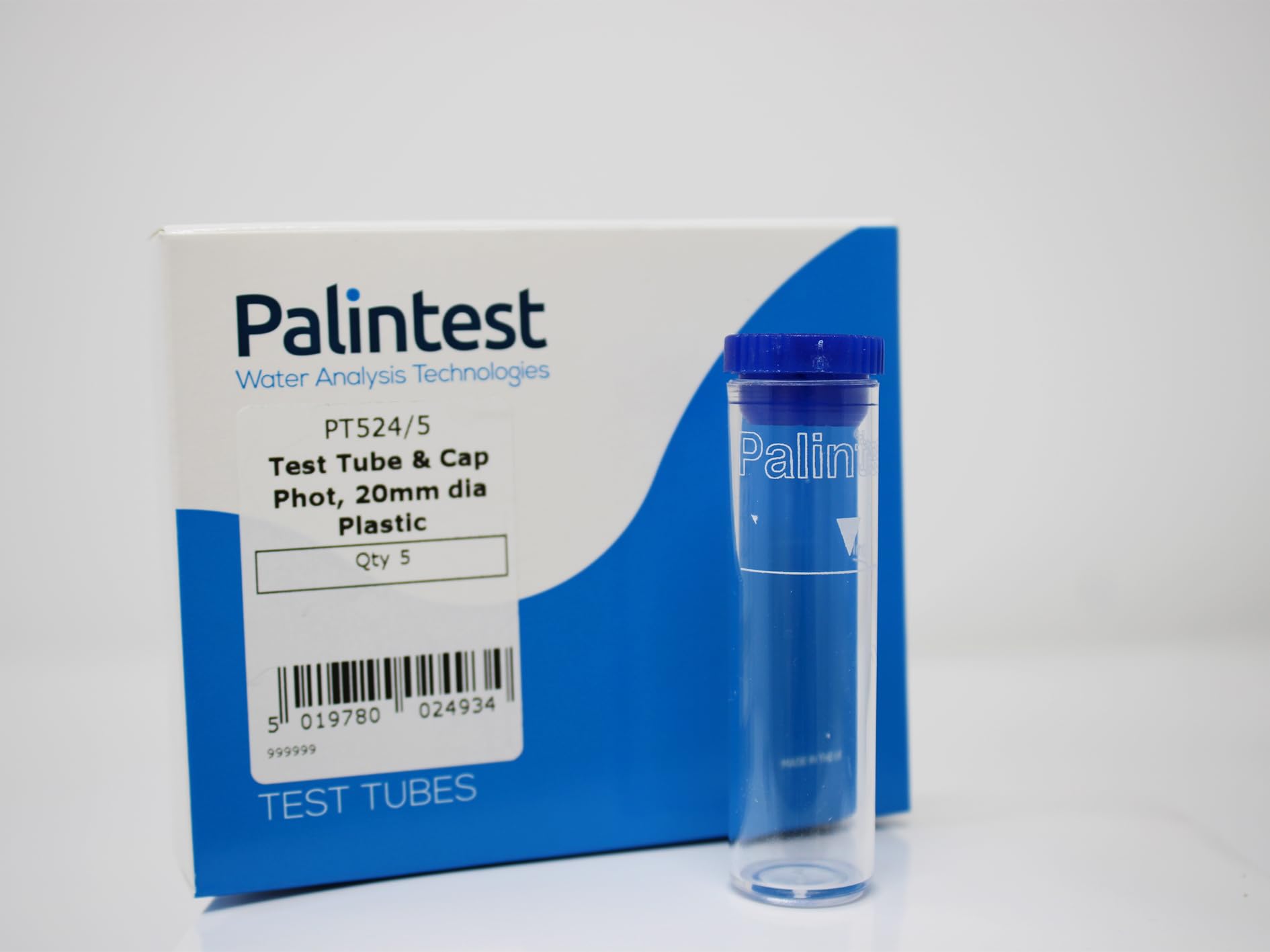 TEST ALL WATER - Round Plastic Test Tubes for Palintest Photometer | Durable & Easy-to-Clean | Accurate Water Testing | 5 Pack | Ideal for Laboratory & Field Use