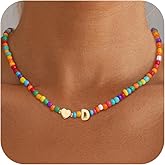 BLThing Christmas Gifts Colorful Initial Necklaces for Girls Kids - Colorful Heart Bubble Initial Letter Necklace Teen Girls Gifts Trendy Stuff Birthday Gifts for 5 6 7 8 9 19 Year Old Girl Gift