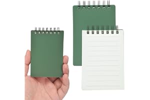 PATIKIL 3x5" Aesthetic Pocket Notebooks, 2Pcs Spiral Notepads with Lined Pages Portable Flip Notes Mini Note Pads Bulk 80 She