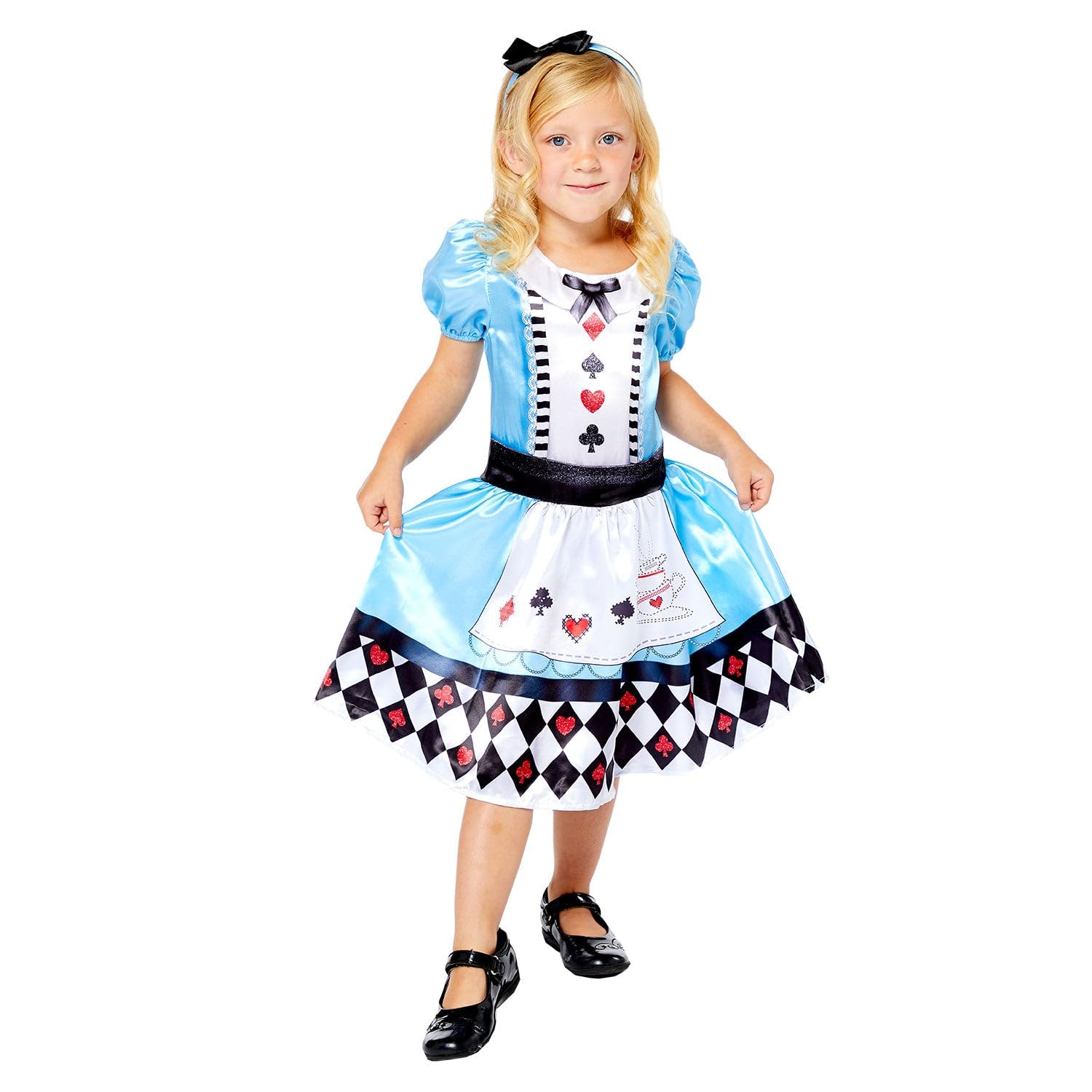 amscan 9910087 - Girls Sustainable Alice In Wonderland World Bok Day Fancy Dress Costume Age: 3-4 Yrs