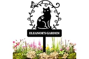 Custom Animal Plant Metal Garden Stake Sign ，Personalized Garden Name Plaque, Pet Themed Outdoor Yard Sign, Gardening Decor G