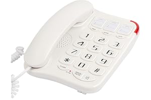 Uvital Big Button Landline Phone with Speaker for Seniors Elderly, 3 One-Touch Memory and 10 Two-Touch Memory Support One-Tou