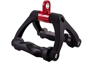 HXD-ERGO Double D Handle for Cable Machine - Ergonomic Row Handle Cable Attachment - Triangle V Bar Grip LAT PullDown Attachments for Home Gym