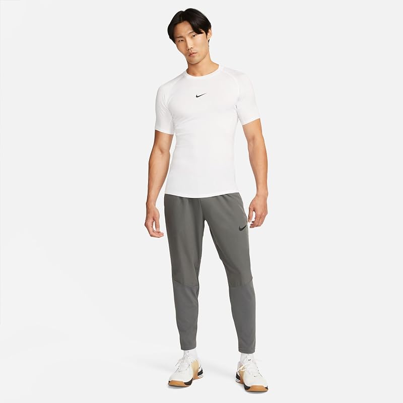 Men's Shirt M NP DF Tight Top SS, White/Black, FB7932-100, XL — photo 6 sur 6