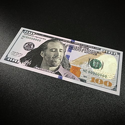 Nick Cage Fake Hundred Dollar Bill Money - Sticker