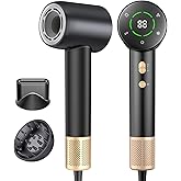 High Speed Hair Dryer, Professional Ionic Hairdryer with Brushless Motor for Fast Drying, Thermo-Control Quiet Hair Blow Dryer with Magnetic Diffuser for Women & Men, Home, Salon, Travel