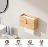 KIRIGEN Wood Wall Mounted Paper Towel Dispenser Natural Finish view 2