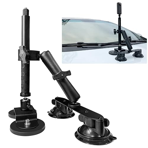 Suction Car Mount Kit for Insta360 ONE X3 X2 X RS R GO 3, Suction