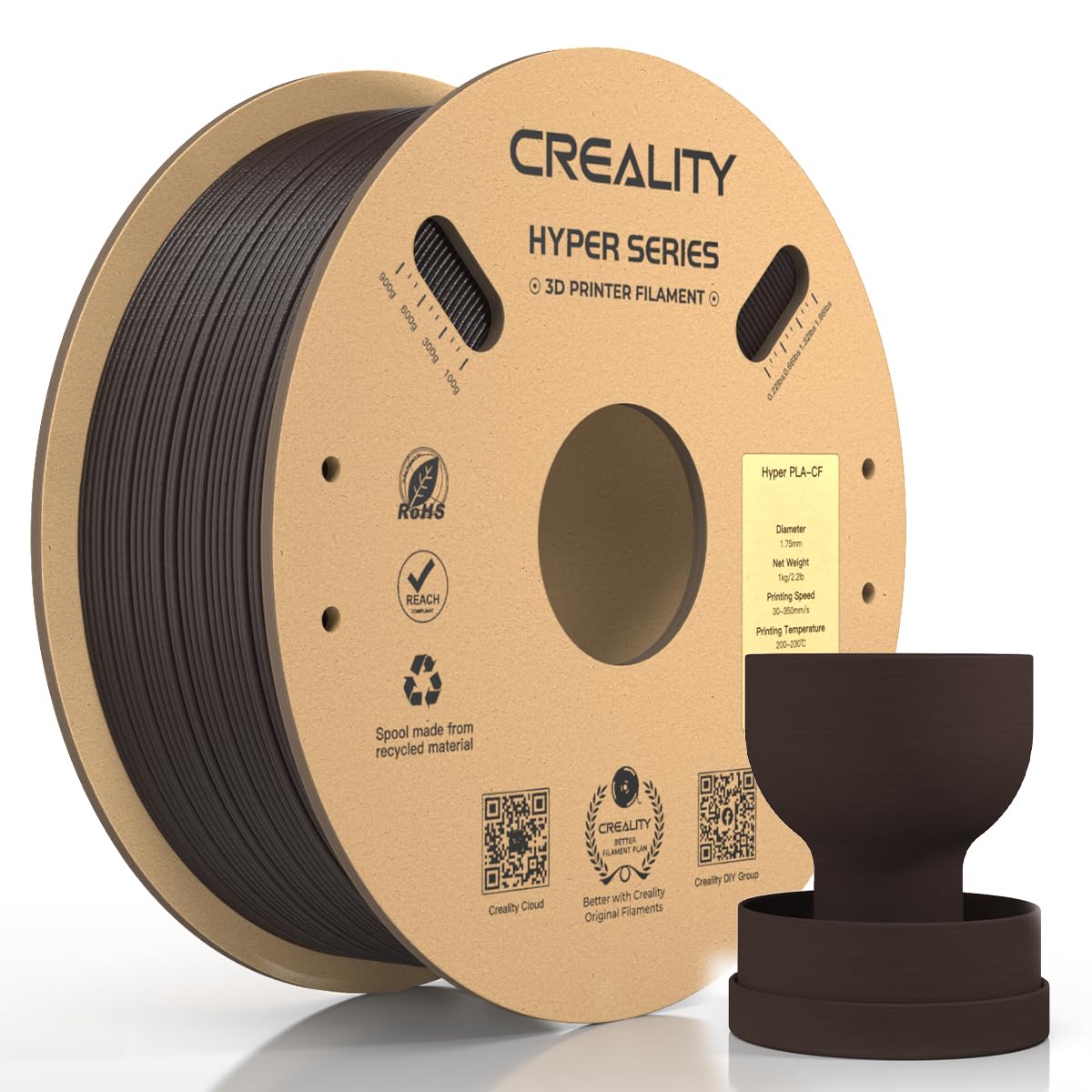 Creality Carbon Fiber Filament, Hyper PLA-CF