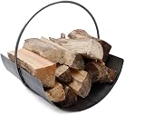 CHARLES BENTLEY Log Holder Juniper Circular Iron Silver 5kg Capacity 42x40x35cm view 3